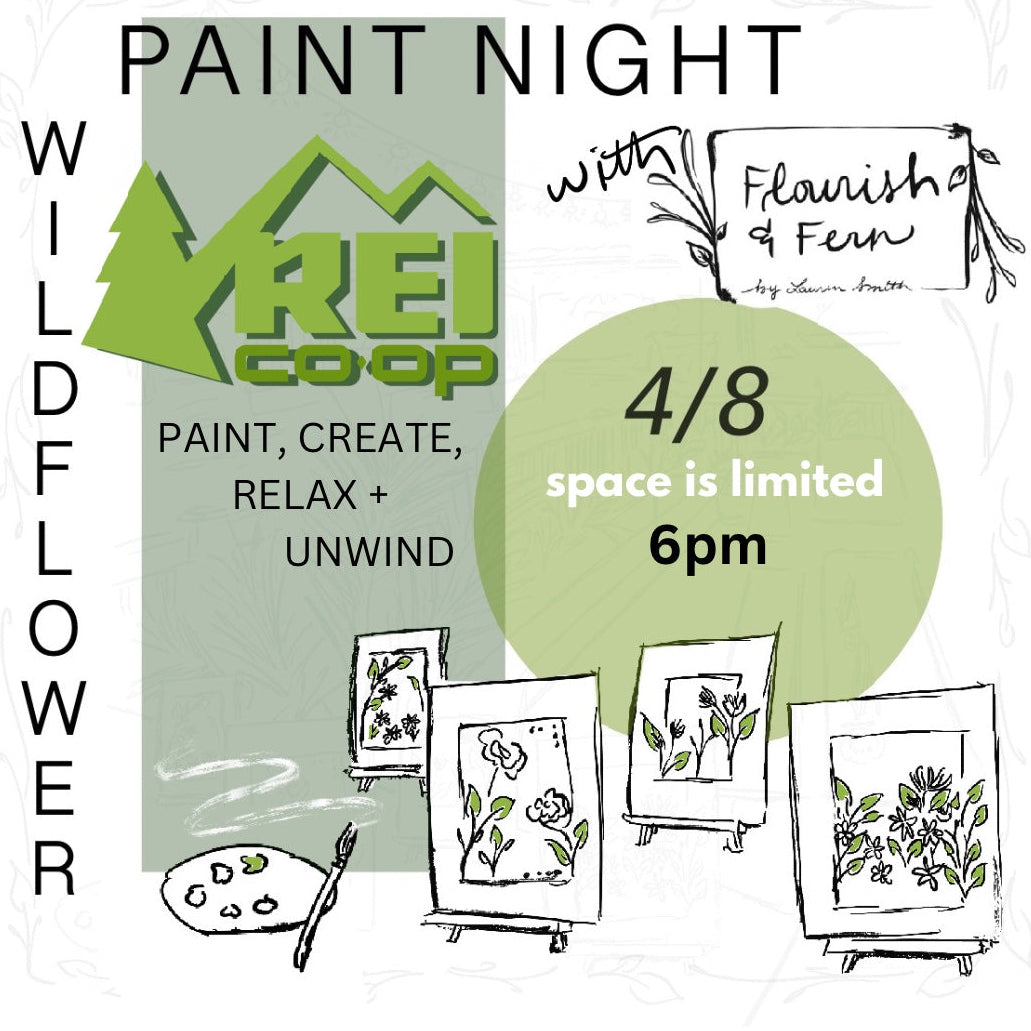WED Apr 8 | Paint + Create: Wildflowers Paint Night | @ REI - Milford