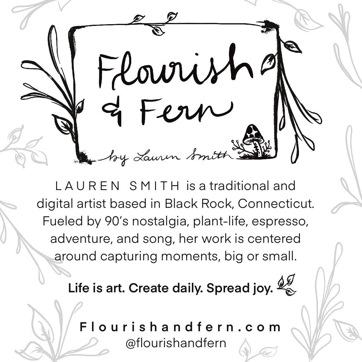 Floral Connecticut Art Print