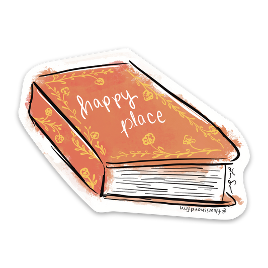Reading is my Happy Place Sticker