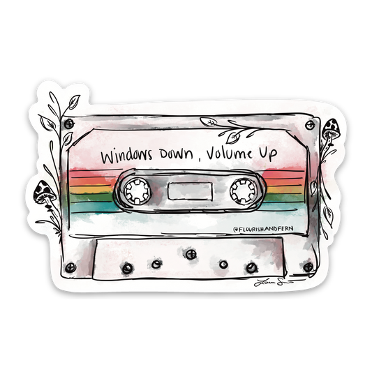 Retro Cassette Tape Sticker