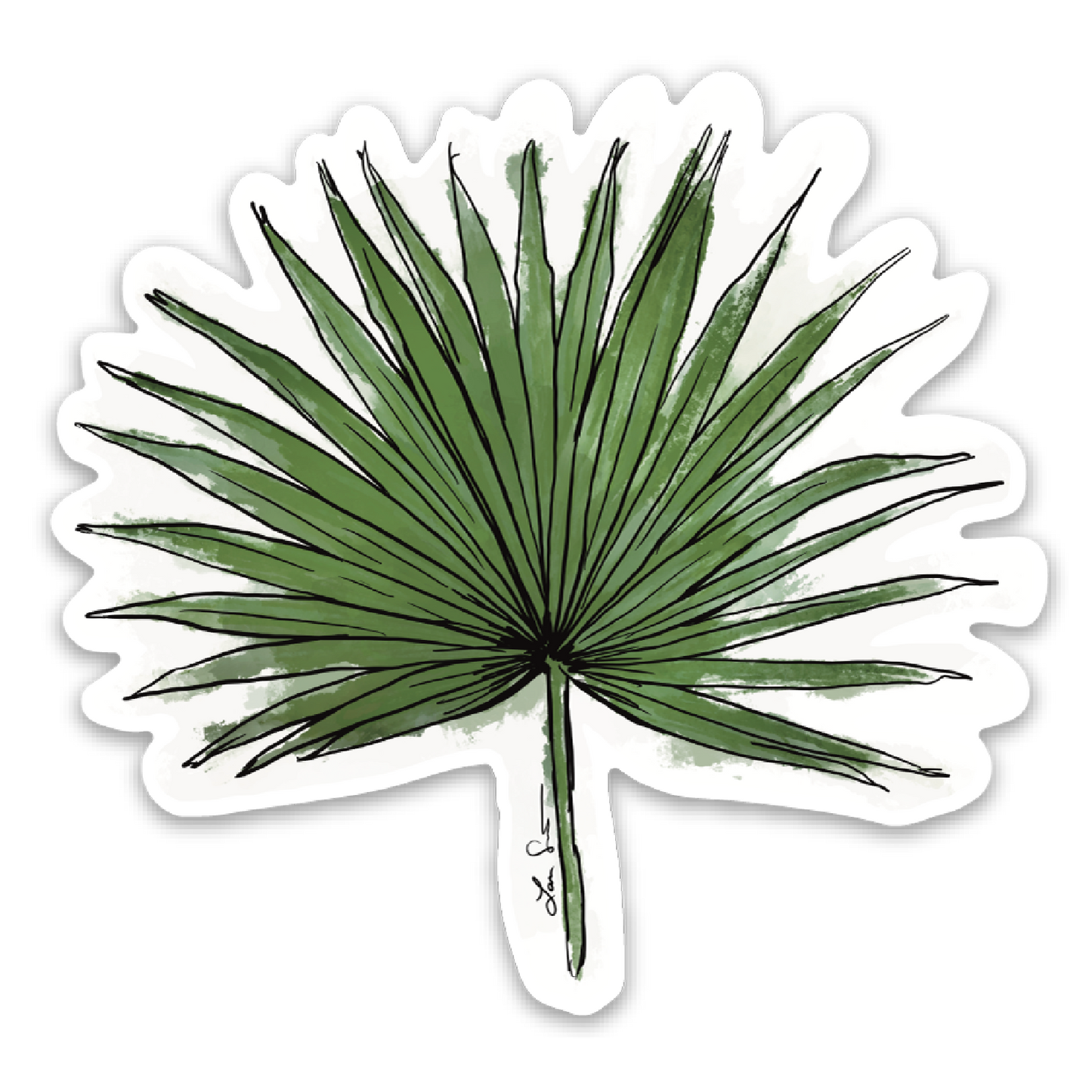 Fan Palm Leaf Sticker