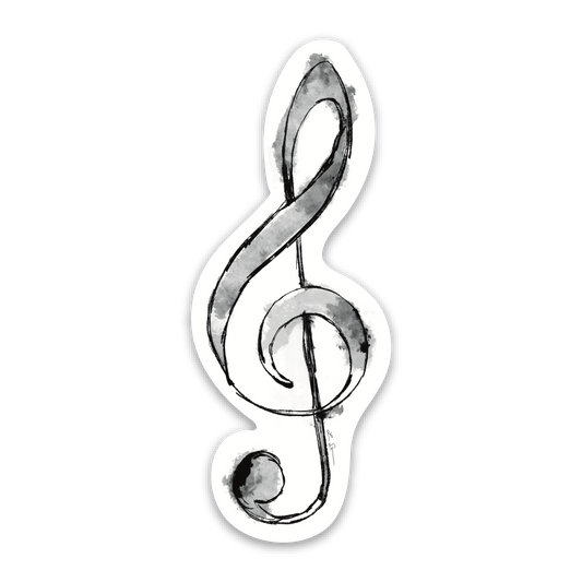 Music Is Better Than Words - Treble Clef Sticker