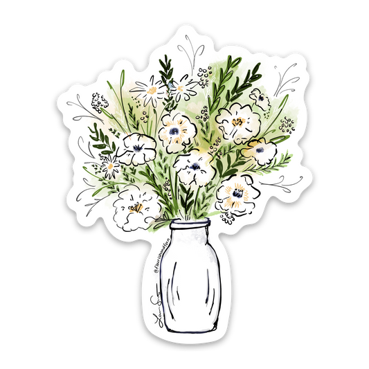 Flowers in Vase Sticker