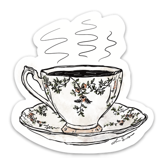 Vintage Teacup Sticker