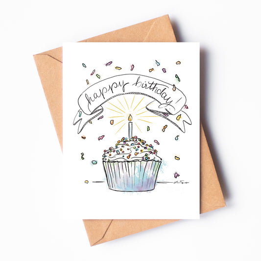 Birthday Cupcake Greeting Card