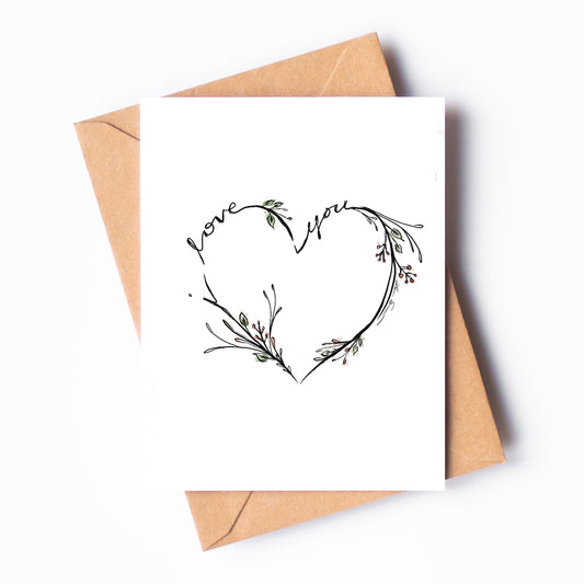 I Love You Heart Greeting Card