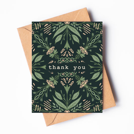 Thank You Garden Mosaic Greeting Card