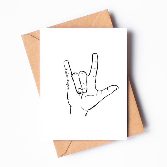 ASL I Love You Greeting Card