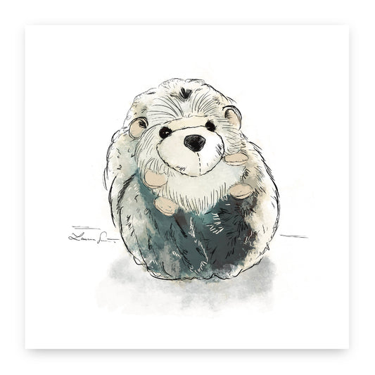 Hedgehog Plushie Art Print