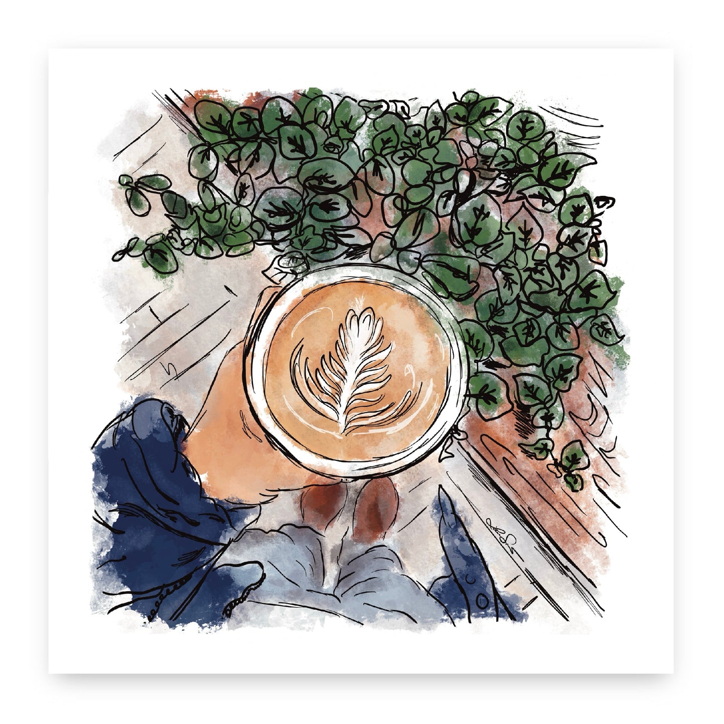 Coffee Break - Latte Art Print