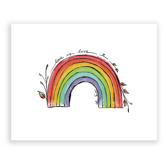 Rainbow Love is Love Art Print