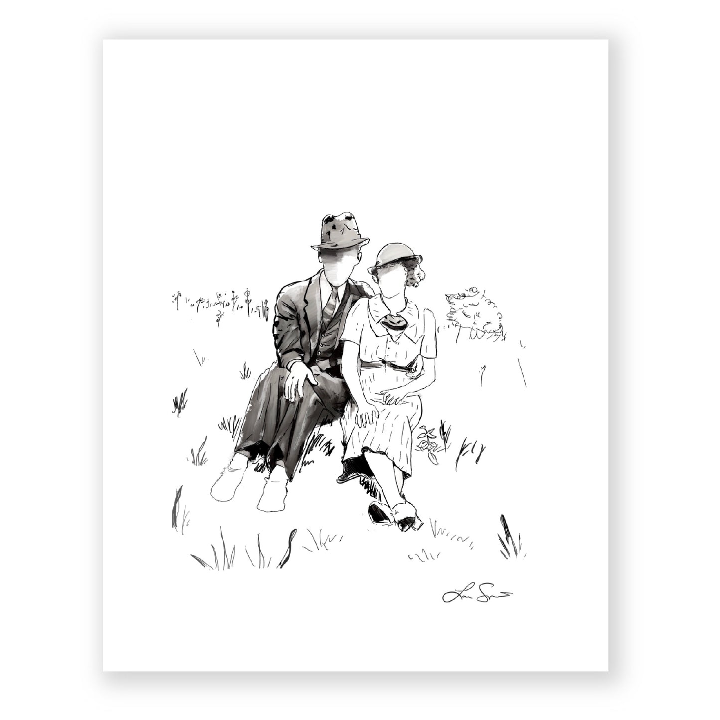 1930s Love Story Art Print