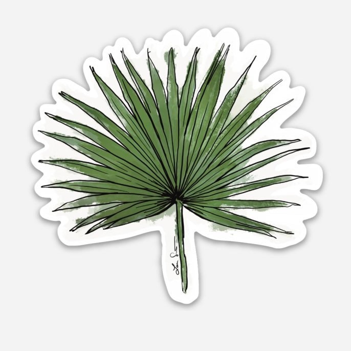 Fan Palm Leaf Sticker