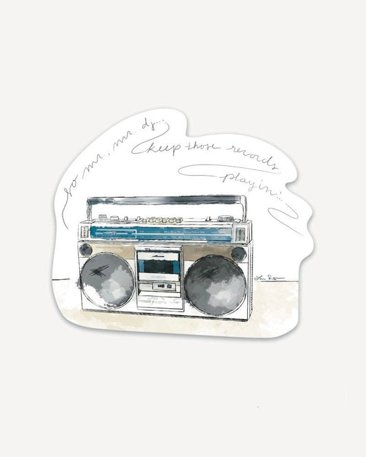 Retro 80s Boombox Sticker