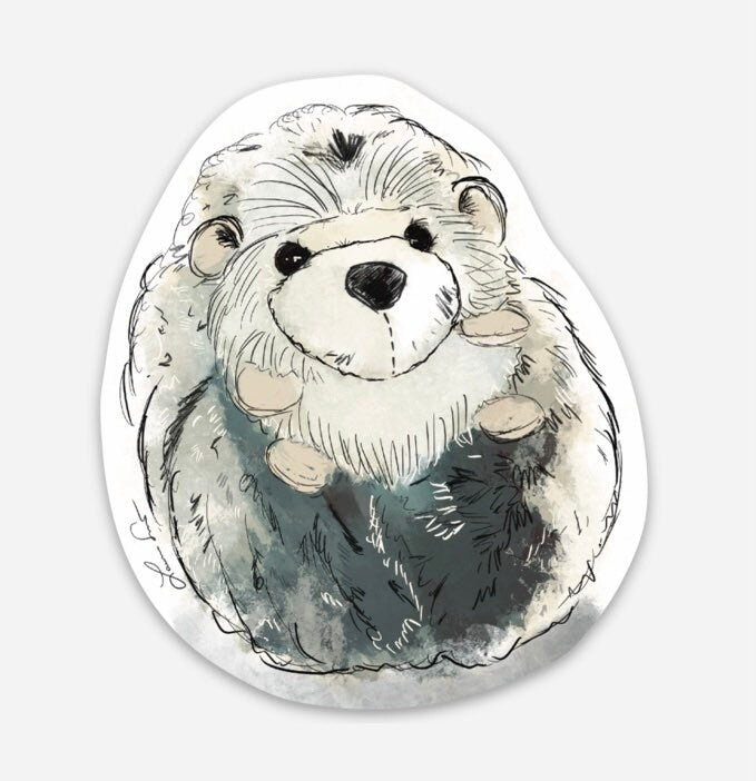 Hedgehog Plushy Sticker