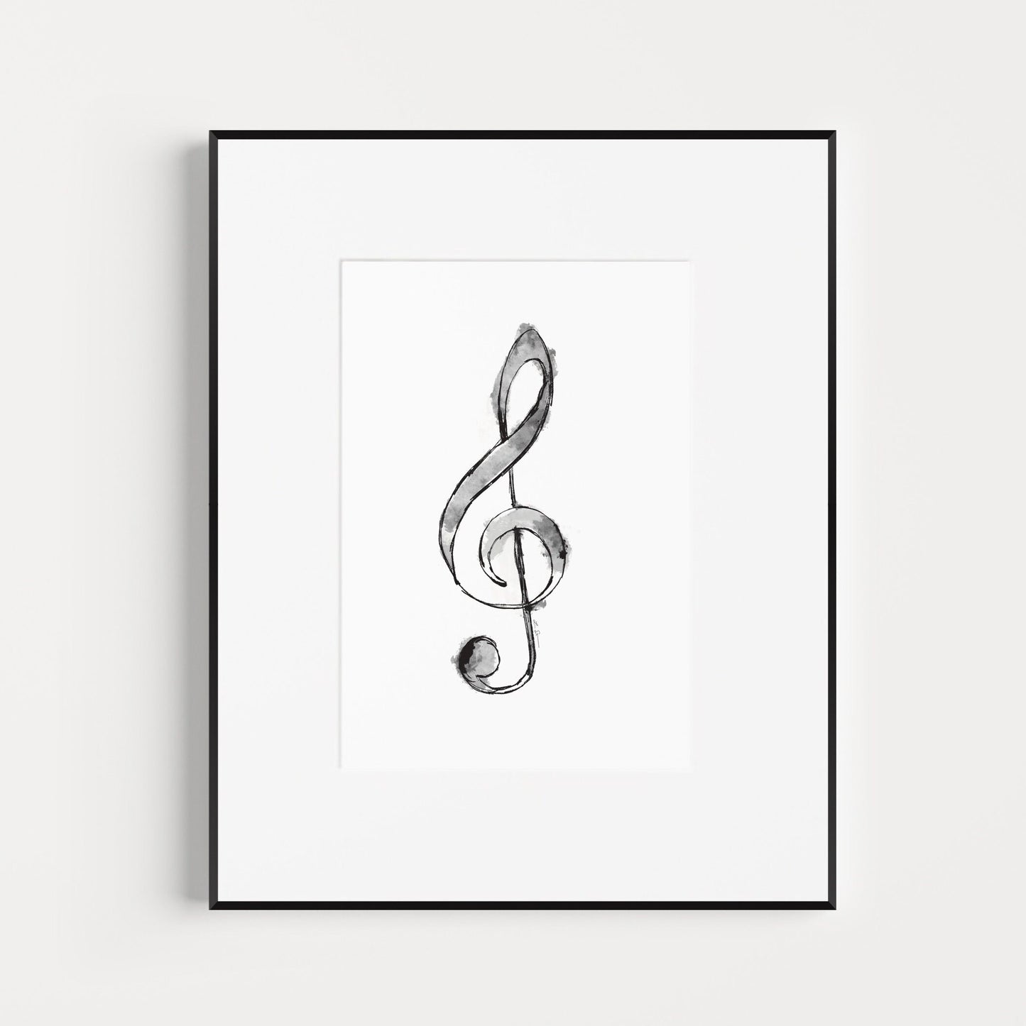 Music is Better Than Words - Treble Clef Art Print