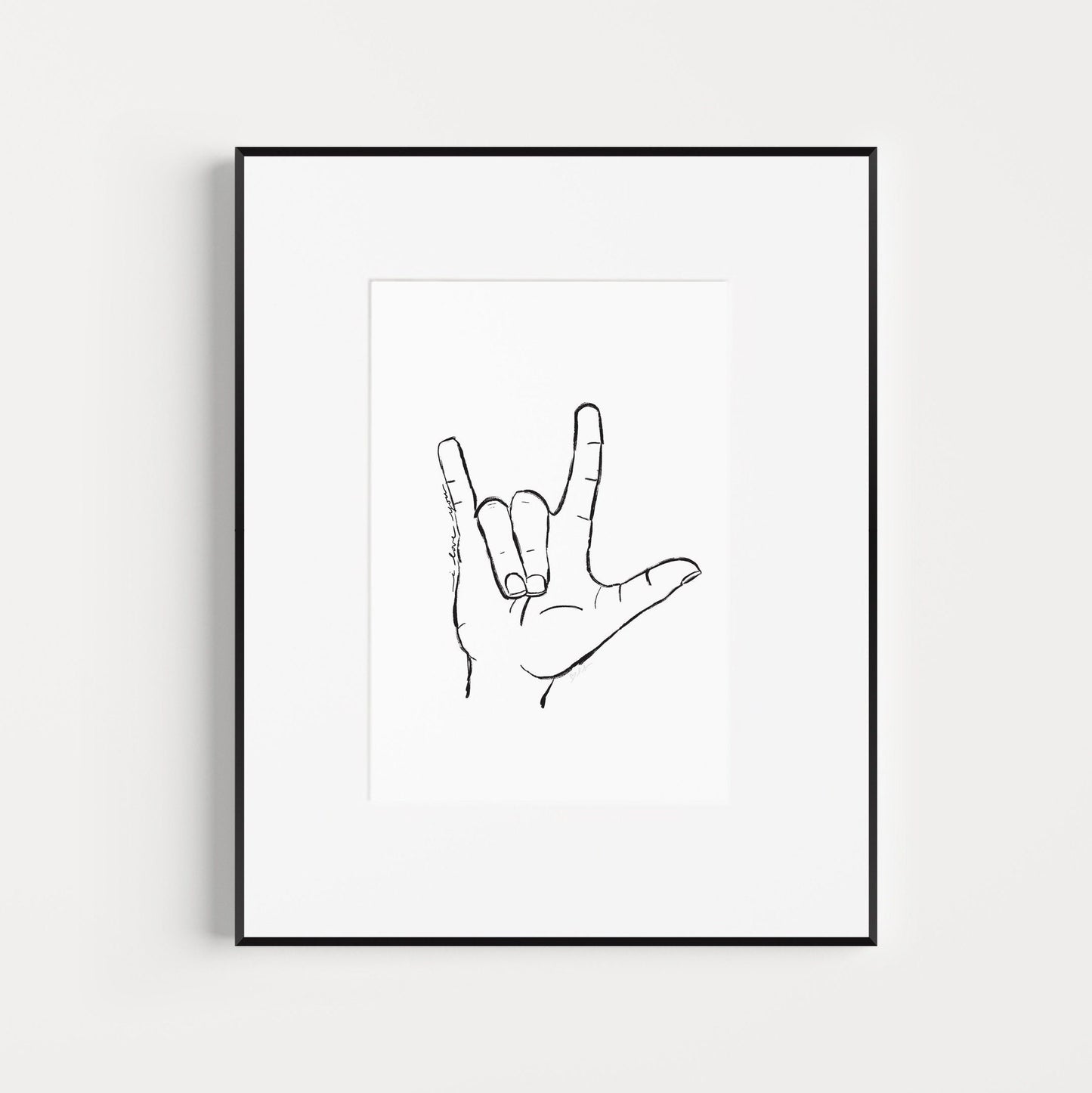 ASL I Love You Art Print