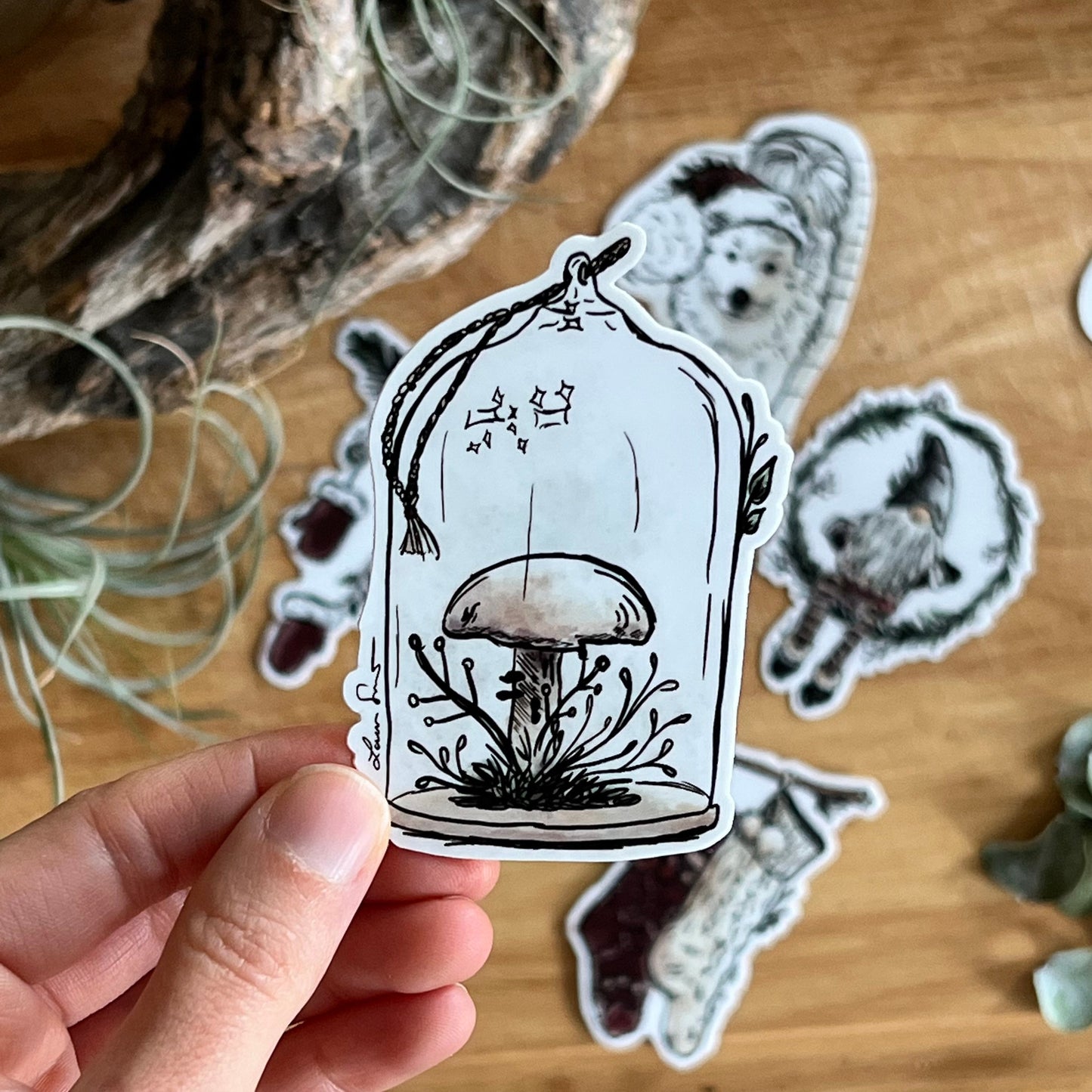Mushroom Cloche Sticker