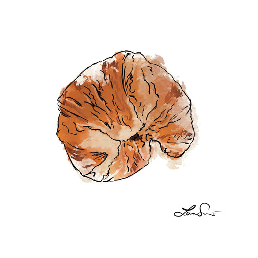 The Best Mornings Start With Croissants - Art Print