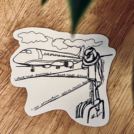 Book That Flight Sticker