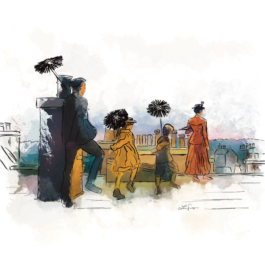 Rooftops of London Art Print